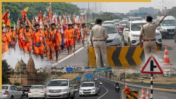 कांवड़ यात्रा में बाहरी राज्यों से आने वाले वाहनों के लिए रूट डायवर्जन प्लान जारी